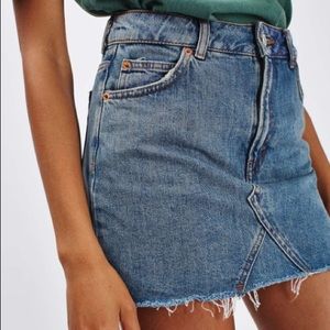 Topshop Moto Denim Skirt